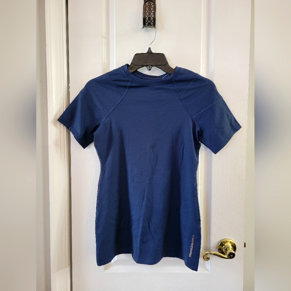 NWT Tommie Copper Shoulder Centric Support Compression Shirt Navy Blue Medium